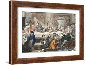 An Election Entertainment, Illustration from 'Hogarth Restored: the Whole Works of the Celebrated…-William Hogarth-Framed Giclee Print