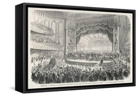 An Election Meeting in Chicago Opera House: in the Outcome General Grant Will be Elected-null-Framed Stretched Canvas