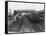 An Electric Train at Raynes Park Station Surrey England-null-Framed Stretched Canvas