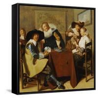 An Elegant Card Party-Dirck Hals-Framed Stretched Canvas