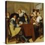 An Elegant Card Party-Dirck Hals-Stretched Canvas