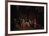 An Elegant Company in an Interior with a Matrimonial Dispute-Hieronymus Janssens-Framed Giclee Print