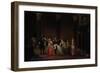 An Elegant Company in an Interior with a Matrimonial Dispute-Hieronymus Janssens-Framed Giclee Print