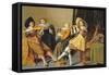 An Elegant Company Playing Music in an Interior-Dirck Hals-Framed Stretched Canvas