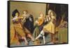 An Elegant Company Playing Music in an Interior-Dirck Hals-Framed Stretched Canvas