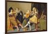 An Elegant Company Playing Music in an Interior-Dirck Hals-Framed Giclee Print