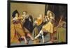 An Elegant Company Playing Music in an Interior-Dirck Hals-Framed Giclee Print