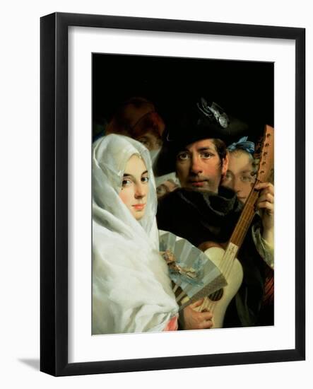 An Elegant Couple from Madrid, circa 1770-Lorenzo Baldissera Tiepolo-Framed Giclee Print