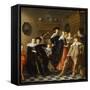 An Elegant Family in an Interior-Jan Olis-Framed Stretched Canvas