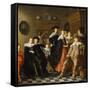 An Elegant Family in an Interior-Jan Olis-Framed Stretched Canvas