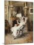 An Elegant Lady Holding a Fan, 1874-Giovanni Boldini-Mounted Giclee Print