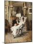 An Elegant Lady Holding a Fan, 1874-Giovanni Boldini-Mounted Giclee Print