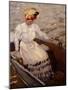 An Elegant Lady in a Rowing Boat-Leo Putz-Mounted Giclee Print