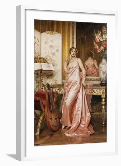 An Elegant Lady in an Interior-Joseph Frederic Soulacroix-Framed Giclee Print