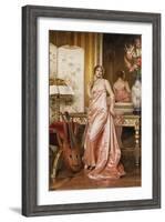 An Elegant Lady in an Interior-Joseph Frederic Soulacroix-Framed Giclee Print