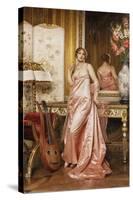 An Elegant Lady in an Interior-Joseph Frederic Soulacroix-Stretched Canvas