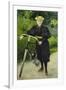 An Elegant Lady with a Bicycle-Paul Fischer-Framed Giclee Print