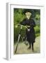 An Elegant Lady with a Bicycle-Paul Fischer-Framed Premium Giclee Print