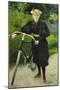 An Elegant Lady with a Bicycle-Paul Fischer-Mounted Premium Giclee Print