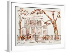 An elegant, old home in the Garden District of New Orleans, Louisiana, USA.-Richard Lawrence-Framed Photographic Print