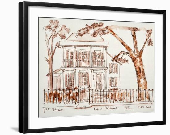 An elegant, old home in the Garden District of New Orleans, Louisiana, USA.-Richard Lawrence-Framed Photographic Print