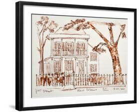 An elegant, old home in the Garden District of New Orleans, Louisiana, USA.-Richard Lawrence-Framed Photographic Print