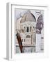 An Elegant Sightseer Contemplates the Elegance of Venice-Hubert Giron-Framed Art Print