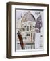 An Elegant Sightseer Contemplates the Elegance of Venice-Hubert Giron-Framed Art Print