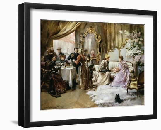 An Elegant Tea Party in the Artist's Studio-Madeleine Jeanne Lemaire-Framed Giclee Print