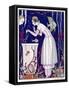 An Elegant Woman and Her Aquarium-null-Framed Stretched Canvas