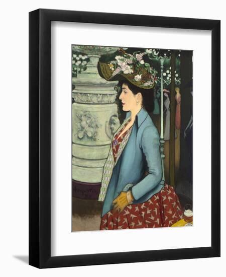 An Elegant Woman at the Élysée Montmartre (Élégante À L'Élysée Montmartre), 1888-Louis Anquetin-Framed Giclee Print