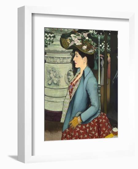 An Elegant Woman at the Élysée Montmartre (Élégante À L'Élysée Montmartre), 1888-Louis Anquetin-Framed Giclee Print