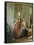 An Elegant Woman Dresses-Michel Garnier-Framed Stretched Canvas
