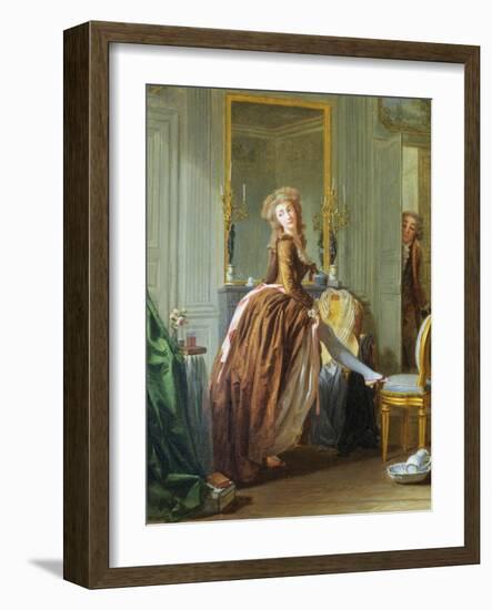 An Elegant Woman Dresses-Michel Garnier-Framed Giclee Print