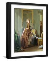 An Elegant Woman Dresses-Michel Garnier-Framed Giclee Print