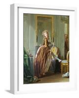 An Elegant Woman Dresses-Michel Garnier-Framed Giclee Print