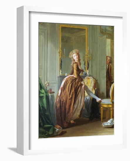 An Elegant Woman Dresses-Michel Garnier-Framed Giclee Print