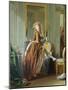 An Elegant Woman Dresses-Michel Garnier-Mounted Giclee Print