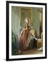 An Elegant Woman Dresses-Michel Garnier-Framed Giclee Print