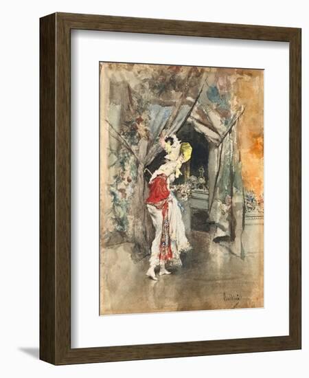 An Elegant Woman in an Interior, C. 1873-Giovanni Boldini-Framed Giclee Print