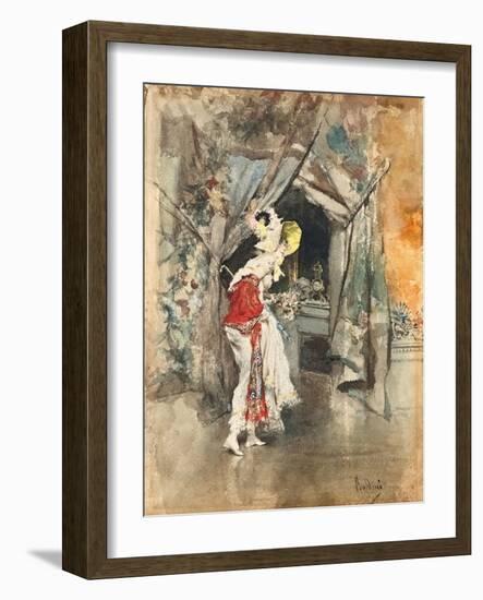 An Elegant Woman in an Interior, C. 1873-Giovanni Boldini-Framed Giclee Print