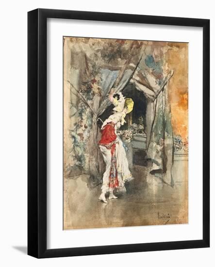 An Elegant Woman in an Interior, C. 1873-Giovanni Boldini-Framed Giclee Print