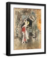 An Elegant Woman in an Interior, C. 1873-Giovanni Boldini-Framed Giclee Print