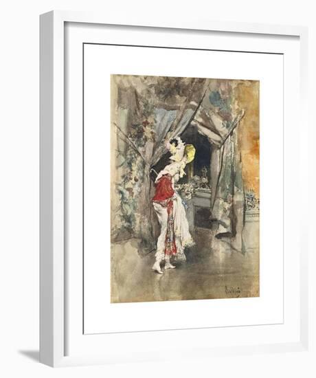 An Elegant Woman In An Interior-Giovanni Boldini-Framed Premium Giclee Print