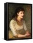 An Elegant Young Woman (Oil on Canvas)-James Sant-Framed Stretched Canvas