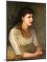 An Elegant Young Woman (Oil on Canvas)-James Sant-Mounted Giclee Print
