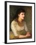 An Elegant Young Woman (Oil on Canvas)-James Sant-Framed Giclee Print