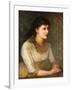 An Elegant Young Woman (Oil on Canvas)-James Sant-Framed Giclee Print