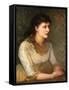 An Elegant Young Woman (Oil on Canvas)-James Sant-Framed Stretched Canvas