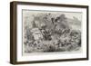 An Elephant Battery in Action Near Mingyan, Burma-Godefroy Durand-Framed Giclee Print